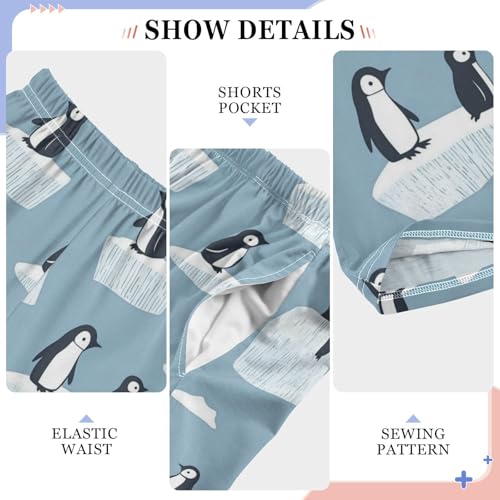 Pajama Bottoms, Pajamas Pant Penguins on Ice Lounge Wear Casual Sleep Long Pants Soft Pjs Sleepwear4