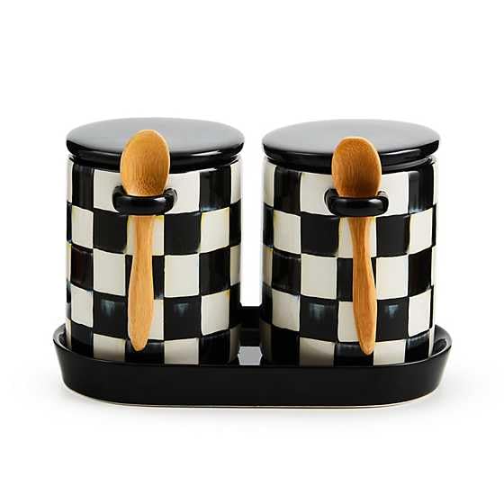 Amazon.com: MACKENZIE-CHILDS Set of 2 Farmhouse Canister, Lidded