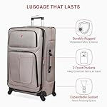 SwissGear Sion Softside Expandable Roller Luggage, Pewter, 3-Piece Set (21/25/29) - Image 4