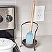 iDesign York Metal Standing Spoon, Spatula, Ladle Rest for Kitchen Countertops, Stove, 5