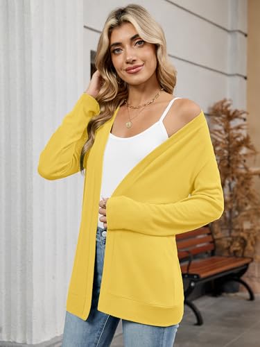 Image of Heymoments Lightweight Open Front Cardigan Sweater for Women Long Sleeve Causal Bolero Button Down Soft Outwear Tops