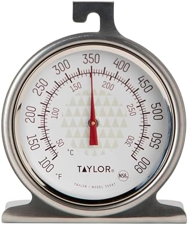 Taylor Large 2.5 Inch Dial Kitchen Cooking Oven Thermometer, Analog