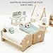 Le Toy Van - SugarPlum Wooden Bedroom Set | Dolls House Accessories Play Set For Dolls Houses | Girls and Boys Doll House Furniture Sets - Suitable For Ages 3+, Daisylane Child Bedroom (ME061)