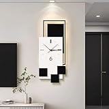 Orologio da parete 3D con luci a LED, creativo, silenzioso, decorativo, da appendere alla parete, alimentazione a innesto, design in rilievo