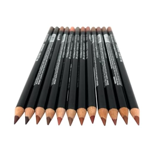 Conjunto De Lápis Delineador Labial Nabi Com 12 Cores De Madeira, Maquiagem Labial Altamente Pigmentada, Longa Duração, Cores Intensas E Ricas, Lápis De 19 Cm (Marrom, 19 Cm)