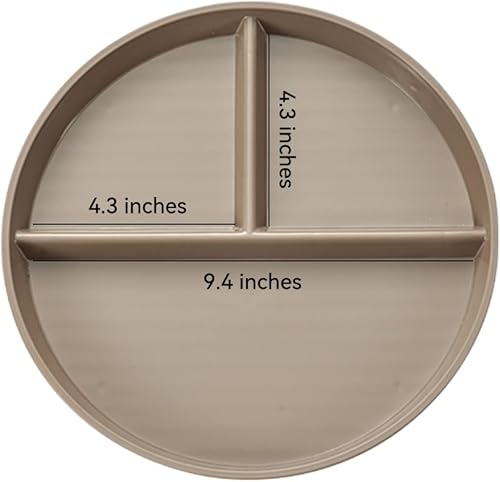 Miniatura 7 de YBOBK HOME Placa de control de porciones para adultos, placa de control de porciones bariátrica redonda, placa dividida de plástico reutilizable con