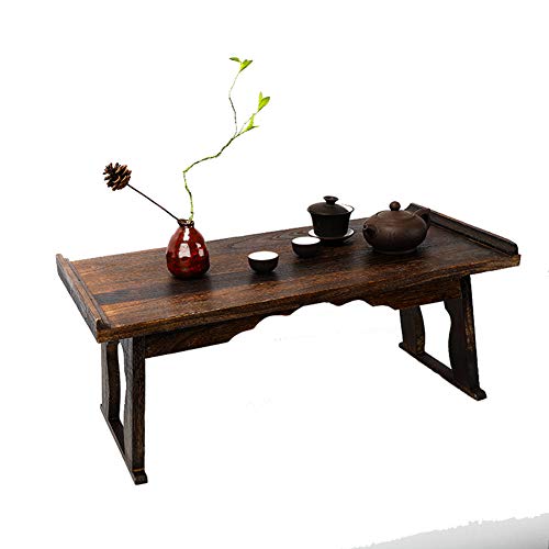 RR-YRL Madera Maciza Mesa De Té Mesa De Centro Plegable Paulownia Salón Sofá De La Oficina De Estilo Retro Mesa De Centro Rectangular Pequeña Mesa Cuadrada Mesa De Casa Bajo El Balcón