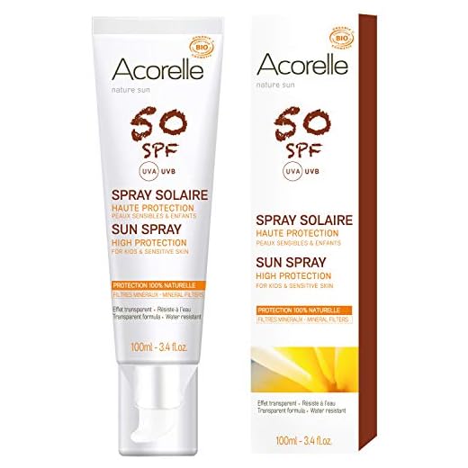 ACORELLE Spray Solaire Haute Protection SPF 50 - 100ml