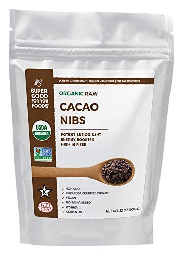 Super Good For You Foods Raw Cacao Nibs, USDA Certified Organic, Gluten-
