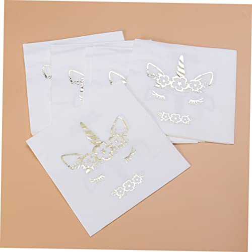 Abaodam 48 Peças De Guardanapos De Papel Descartáveis ​​Toalhas De Unicórnio Festa Aniversário Estam