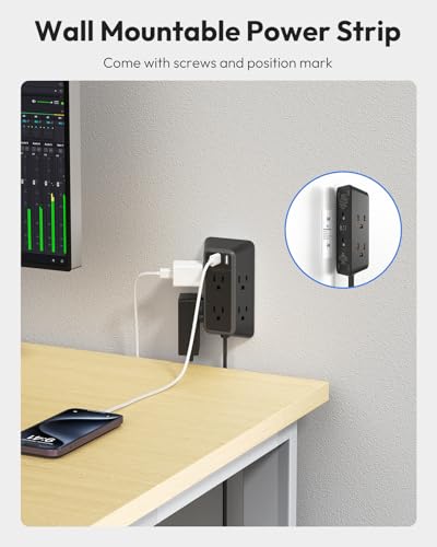 10' Ntonpower Power Strip w/ 6 Outlets & 3 USB Ports - image 8