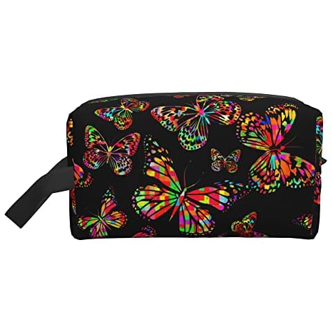 Cosmetic Bag For Travel Makeup Pouch For Women Girls Portable Toiletry Organizer Gifts Waterproof, Butterfly, Fashion Cover