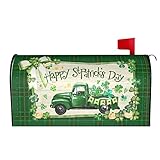 St Patrick's Day Mailbox Covers Green Truck Mailbox Covers Magnetic Standard Size 21x18 Inch Green C
