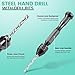 Harqa Hand Drill Set for Resin Crafts, Pin Vise Jewelry Making Kit with 10 Drill Bits, 600 Eye Screws, 15 Keychain Rings – Push Drill Tool for Epoxy, Molds, DIY Projects (Pin Vise Hand Drill Set - 1)