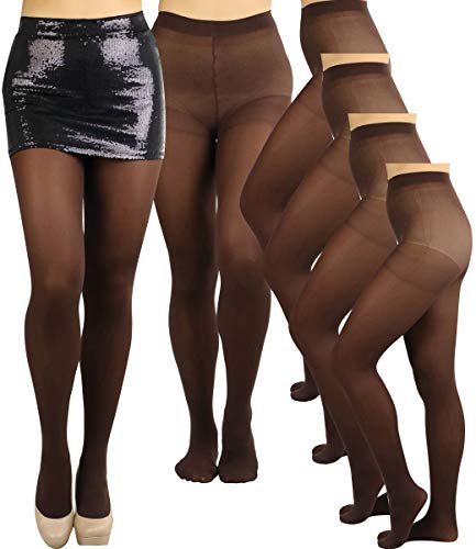 Image of ToBeInStyle Womens Pack of 6 Muted Color Opaque Tights