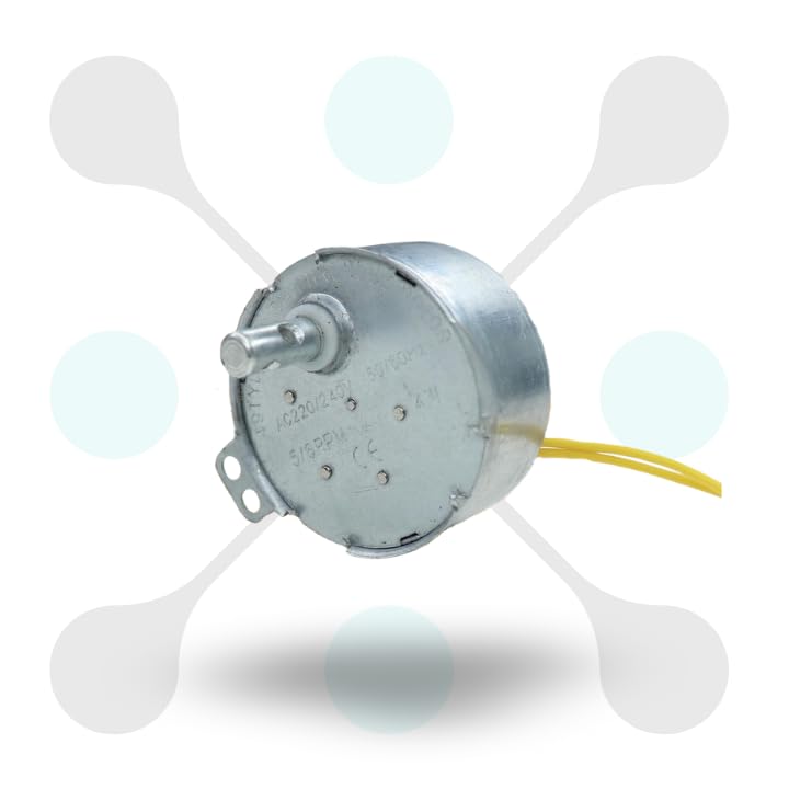 ROBOWAY AC Synchronous Geared Motor 6 RPM Swing Motor for Air Coolers, Heaters, Popcorn Machines, and DIY Models 220–240V (Iron Body) (Pack of 5) - Image 4 thumbnail