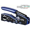 Cat6 / Cat5e RJ45 Pass Through Connector Bundle with Crimping Tool