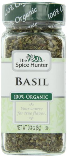 Spice Hunter Spices, Organic Basil, 0.3 Ounce (Pack of 6)