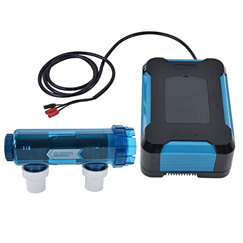 Fdit Clorador Salino Eléctrico Máquina de Cloración de Agua para Piscinas de Enfriamiento Inteligente para Hidroterapia, 220-240 V, con Función Automática, Funciones Completas (HQ-42g/h)