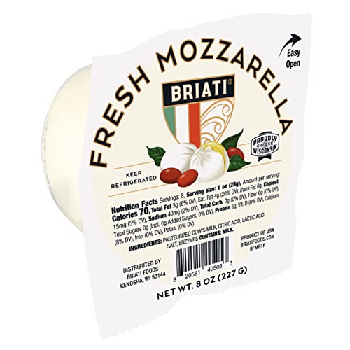 RIO BRIATI Fresh Mozzarella Ball Sustainably Sourced, 8 oz