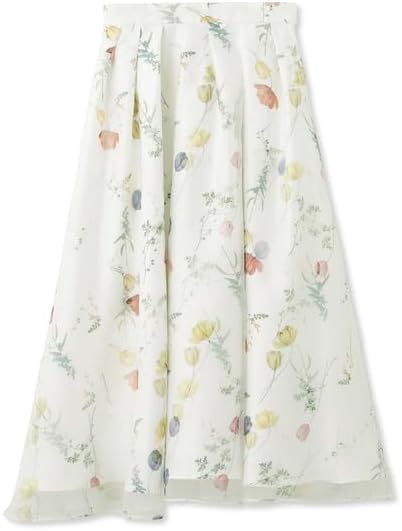 Amazon.co.jp: [セルフォード] フラワープリントタックフレアスカート