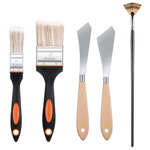 5 PCS Painting Knife Set,2 Inch and 1 Inch Landscape ...