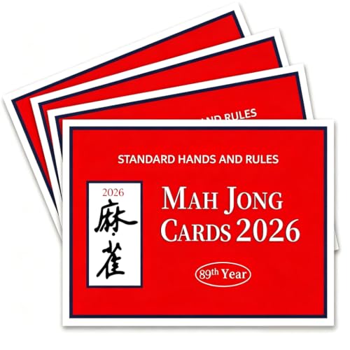 Image of PATPAT 4Pcs Mahjong Card Games Official Revision Mahjong Cards 2026 Rule