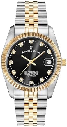 B JACQUES DU MANOIR NRO.19 Ladies Inspiration Two-Tone Watch, Silver + Gold, bracelet