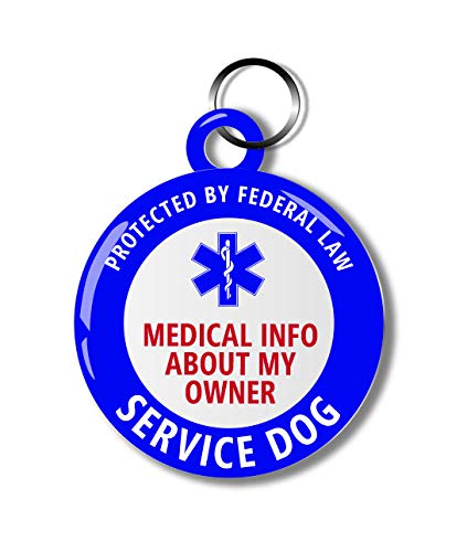 Étiquette d'identification médicale contre la perte des données de secours du chien d'assistance
