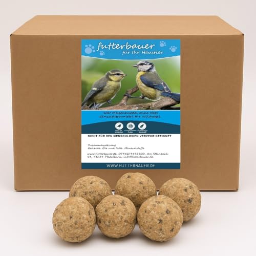 Futterbauer Meisenknödel ohne Netz ca. 100x90g Vogelfutter Wildvogelfutter Ganzjahresvogelfutter
