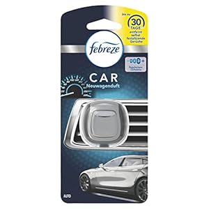 Febreze Auto Lufterfrischer Neuwagenduft, Starterset, bekämpft Gerüche im Auto