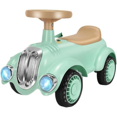 【Yecox】1 歳から 4 歳まで使用できる子供用乗用玩具 学習用歩行玩具 レトロカー 車足こぎ式スイングカー 音楽と光付き プレゼントに最適な