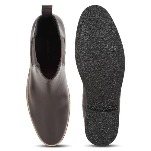 Image of YOHO Comfortable Boots For Men | Extra Cushioned Foot Bed And Skin Friendly Ankle Boot With Low Heels | PU Finish Material | Trendy, Stylish & Casual Boots | Winter, Snow & Holiday Outings