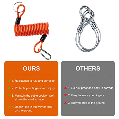 Rnigs Trailer Breakaway Switch, 4Ft Breakaway Coiled Cable With Electric Brake Or Rv Towing Trailer #TOP3