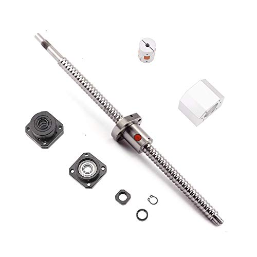 SenTECH Kugelumlaufspindel SFU1604 RM1604 Länge 2000mm Dm. 16mm con Tuerca y Carcasa Montaje para la Tuerca+Soportes de Extremo FK/ FF12 + Acoplador para CNC, Länge Ca. 78.74 inch/ 2000mm Cover
