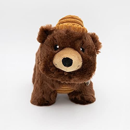 ZippyPaws Grunterz Dog Toy, Grunting Plush Toy for Dog Entertainment, Large Dog Toy, Bear image 5