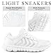 Alicegana Womens Sneakers Fashion Walking Casual Lightweight Tennis Shoes White