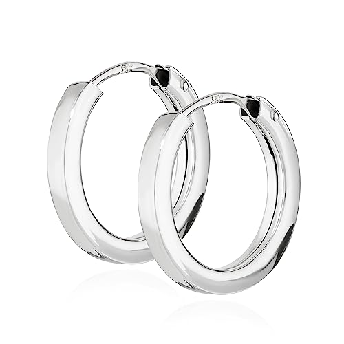 Créoles en or blanc 333 8 carats femme le bijou parfait du bureau aux grandes soirées