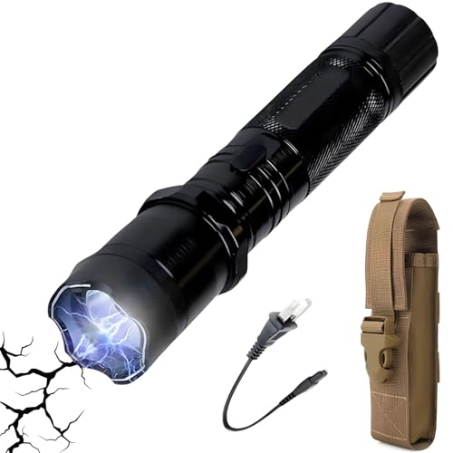 DOMTKBE X95 Tactical Stun Flashlight Light in Dark Power in Danger 95 000 000 Stun Flashlight Rechargeable Tactical Flashlight for Night Walks Outdoor Use (1 Set)