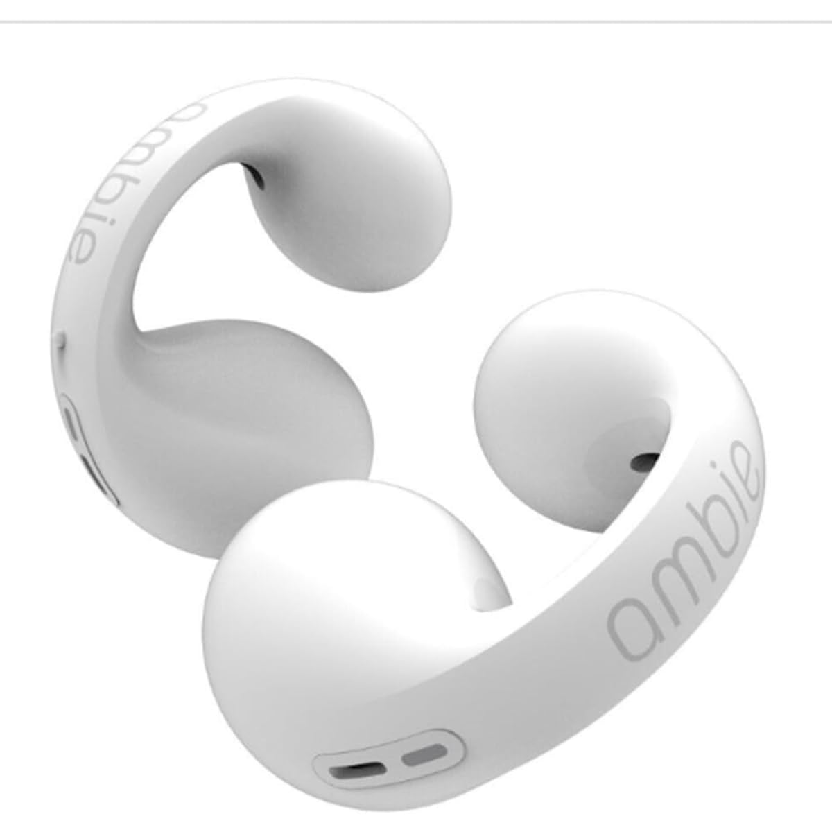 Ambie Sound Earcuffs Pro Upgrade TWS Wireless Earbuds, Bluetooth Earring Earphones, Sport Earbuds, Bone Conduction, Waterproof, Ideal for Women Gold, (WHITE)