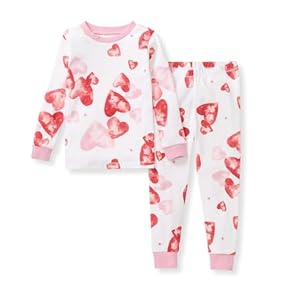 Burt’s Bees Baby Pijama para niña, 2 piezas, camiseta de manga larga y pantalones de algodón orgánico