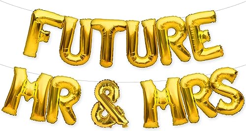 Image of AR GIFTZADDA FUTURE MR & MRS Balloon Banner, Bride and Groom Party Decorations for Bridal Shower and Wedding Engagement PartyAnniversary Birthday Couple (Future Mr & Mrs)