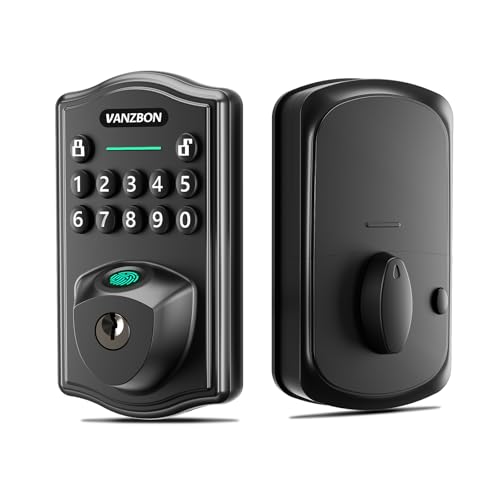 Image of Smart Deadbolt Door Lock with Keypad, Fingerprint Keyless Entry Door Lock, Electronic Keypad Deadbolt for Front Door, Biometric, Anti-Peeping Password, Auto Lock, Easy Installation