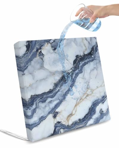 2 Pack Grey Gold Marble Waterproof Cushion Covers with Ties, Outdoor Patio Chaise Lounge Chair Seat Cushion Slip Covers Replacement(Only Cover) Modern Marble Geometric 22