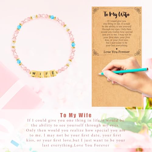 Image of BAYLAY Inspirational Family Lettter Bead Bracelet For Women,Jewelry Gifts For Granddaughter /Daughter /Mom /Sister /Wife /Niece /Aunt /Friend /Nana /Gigi,Mothers Day,Birthday