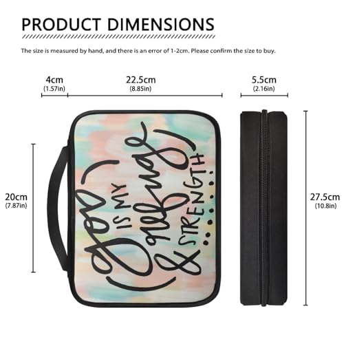Image of Personalized Bible Cover Add Your Design Custom Photo Text Image Book Case with Handle Customized Bible Covers Gifts Scripture Bag for Men and Women, YellowGreen