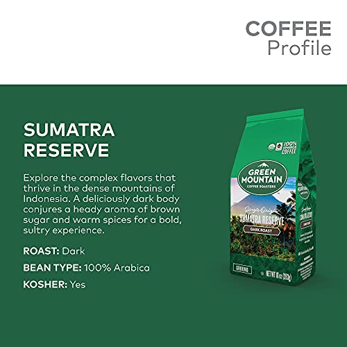 Green Mountain Coffee Roasters Sumatra Reserve, Ground Coffee, Dark Roast, Bagged 10 Oz (Package May Vary) #TOP4