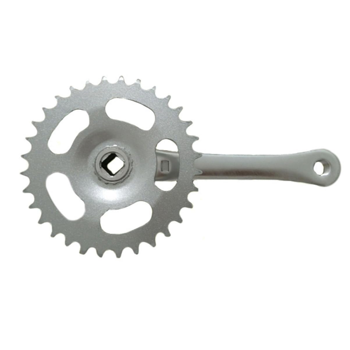 KOMBIUDA Guarnitura per Bicicletta in Lega di Alluminio 170mm Corona da 38 Denti Pedivella Argento Accessori per Bici off-Road