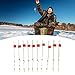 EVTSCAN Ice Fishing Rod Tip Winter Fish Pole Front End Mini Top 10pcs