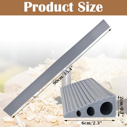 Dokpav Silicone Door Threshold Ramps, 90 x 6 x 2 cm Non-Slip Solid Bendable Wheelchair Ramp, Portable Curb Ramp for Home Bathroom Sweeper Doorways Curb Step by Dokpav - Image 2